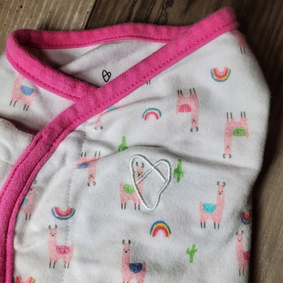 SwaddleMe Size SM/MED 7-14 lbs Llama Rainbow Sleep Sack 100% Cotton EUC - Picture 8 of 12